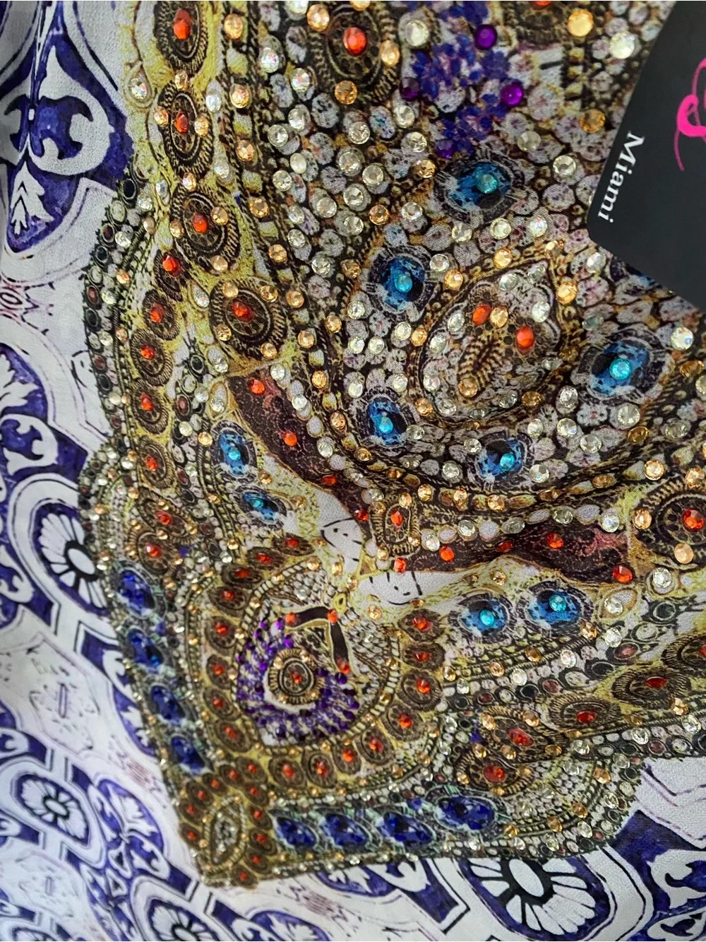 RANEE’S Boho Purple Embellished Kaftan Style Beach Cover-Up! 🐚